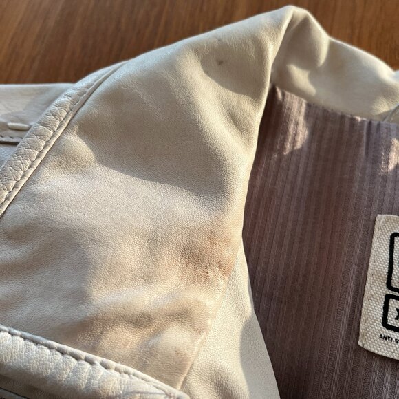 Object Sofia Leather Jacket - Off White - Picture 15 of 15